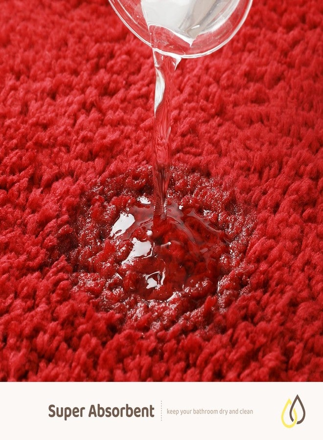 Molesun Heart Bath Mat, Soft Shower Rug, Microfiber Funny Bath Rug, Water Absorbent Thick Shaggy Floor Mats, Bathroom Rug for Kids Room, Bedroom, Kitchen (Heart, 20" x 24") - Image 4