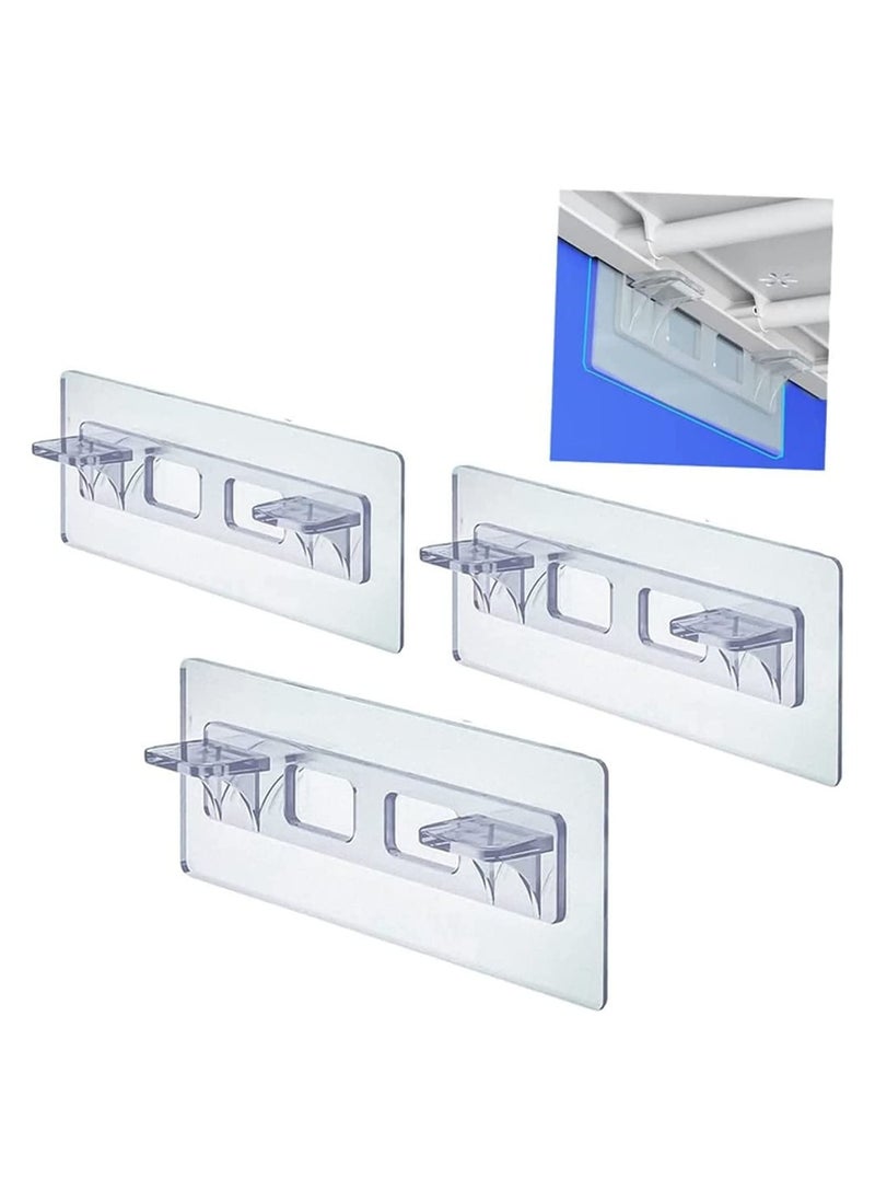 Generic - Punch Free Shelf Support Peg, 12 Pcs No Drill Shelf Support Pegs, Clear Self Adhesive Shelves Clips for Kitchen Cabinet Book Shelves, Strong Partition Pin for Closet Layer-Load Bearing 10 Pound - Image 1
