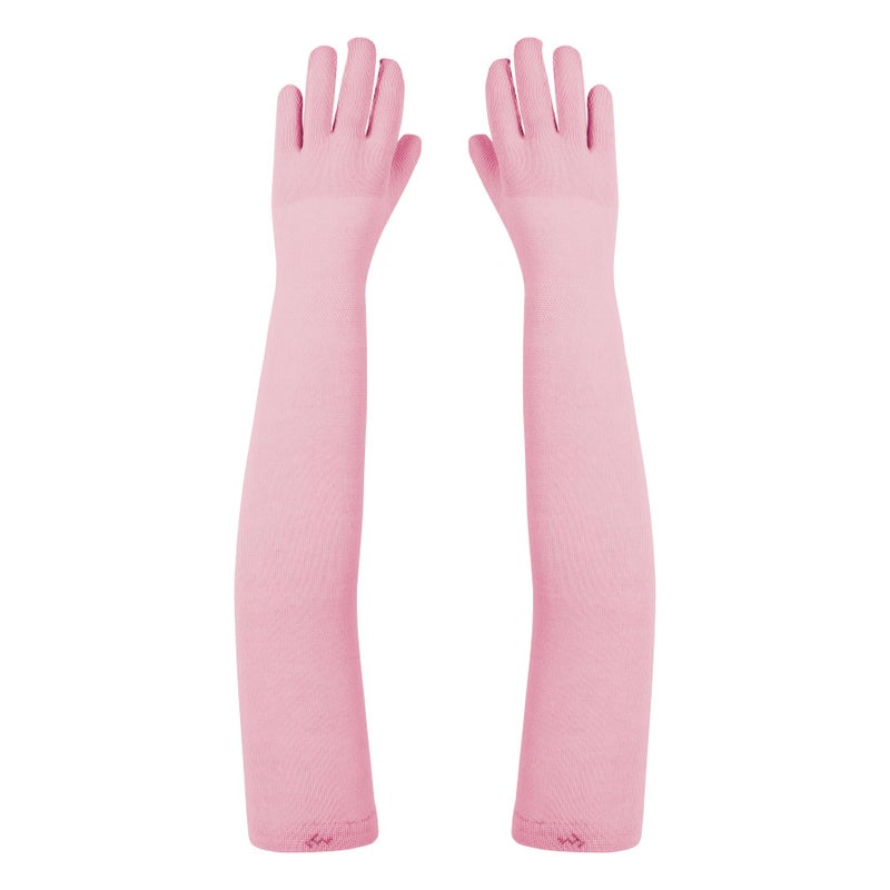 Footmate UV Sun Protection Driving Hand Gloves for Women - Combed Cotton Elbow Length Arm Sleeves for Outdoor Sports - Soft Long Gloves for Summer Winter - Free Size (Pack 1, Color - Rose Pink) - Image 5