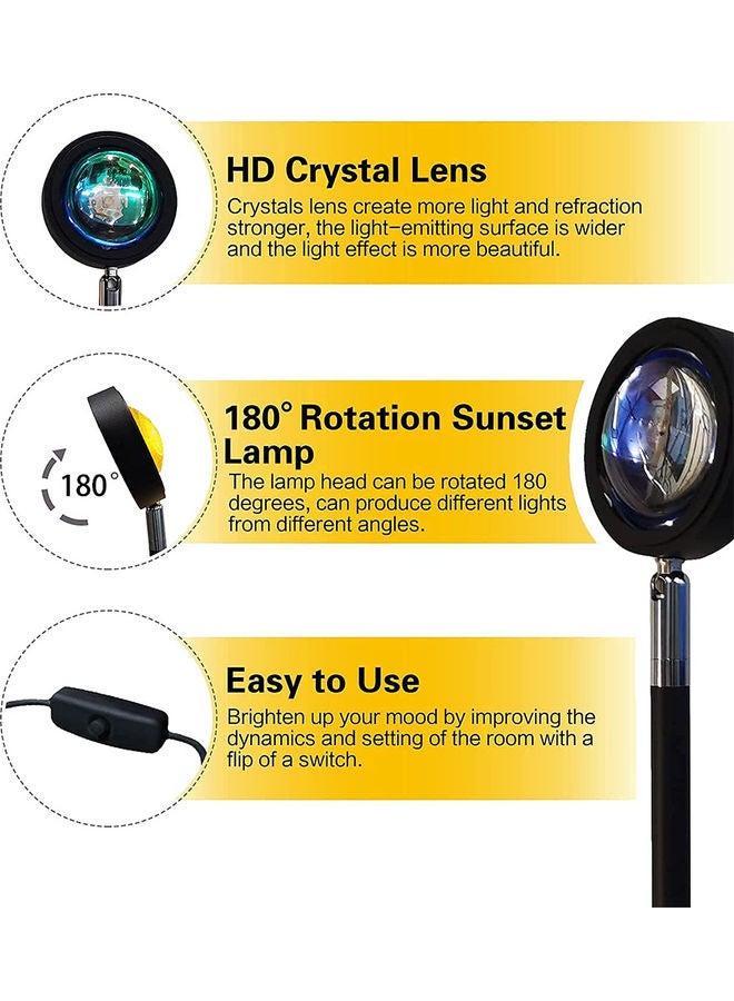 Arabest Sunset Projector Lamps Night Light With 180 Degree Rotation Warm White - Image 4