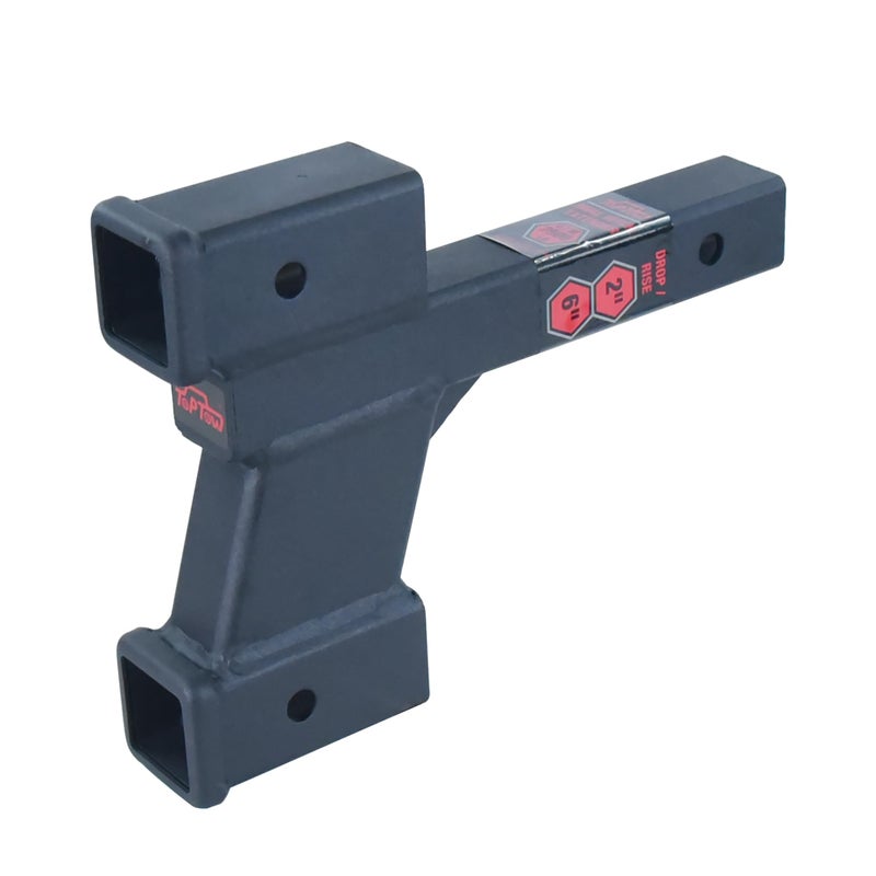 TOPTOW 64085 Trailer Dual Hitch Extender, 2-1/4-inch & 6-1/4-inch Rise/Drop, 2" Receiver, 2-inch Shank, 7500lbs Capacity - Image 1