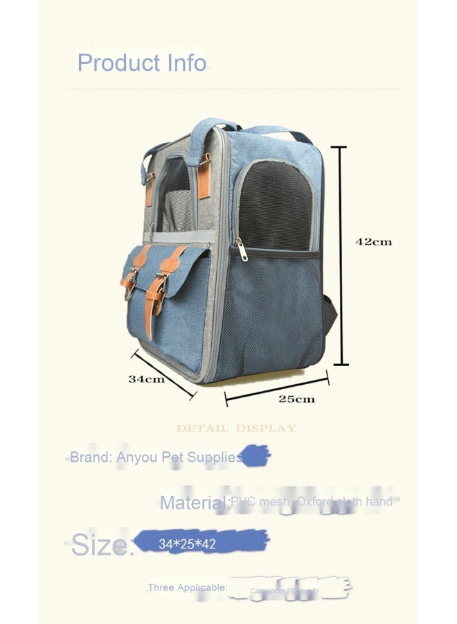 Generic Portable Large Capacity Transparent Cat and Dog Backpack  - Image 5