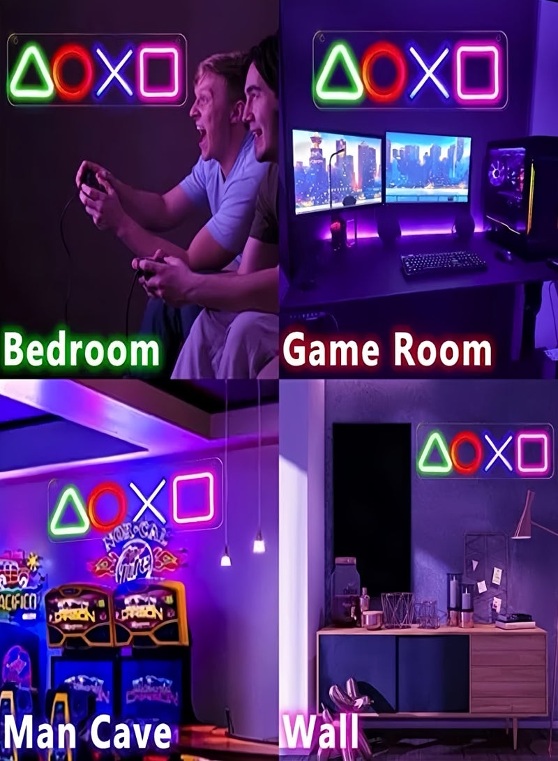 Neon Signs LED Game Icon Shape Light Wall Decor with USB Multicolour 35 x 9 cm  - Image 4