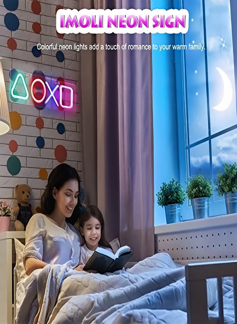 Neon Signs LED Game Icon Shape Light Wall Decor with USB Multicolour 35 x 9 cm  - Image 5