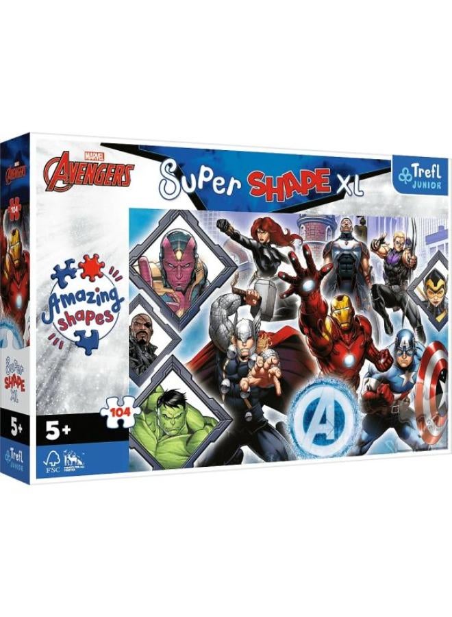 Trefl Puzzles - "104 XL" - Your favorite Avengers / Disney Marvel The Avengers_FSC Mix 70%