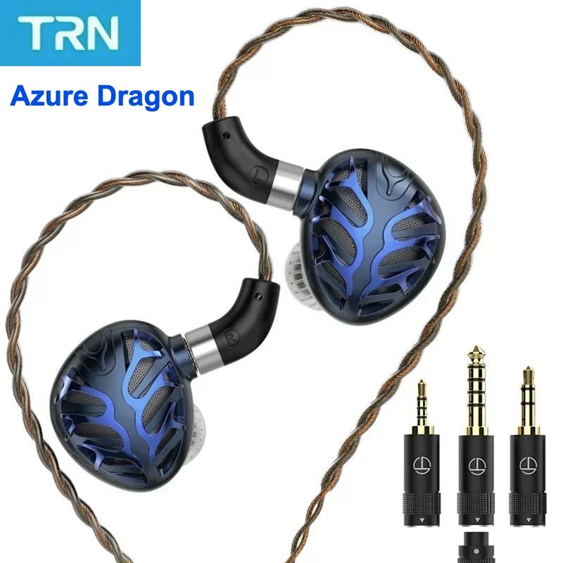 TRN Azure Dragon Hifi In-Ear Earphones, 14.6mm Planar Driver, 2.5/3.5/4.4mm Detachable 2-Pin-S Cable - Image 1
