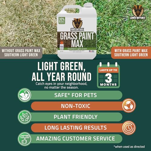 PetraMax Max Grass Paint for Lawn - Maintain Perfect Green Grass, Spray for Lawn & Shrubs Green Spray, Paint Pair with Petra Sprayers - Touch up Dog Spots - Non-Toxic Safe for Pets (Premium, 32 oz) - Image 5