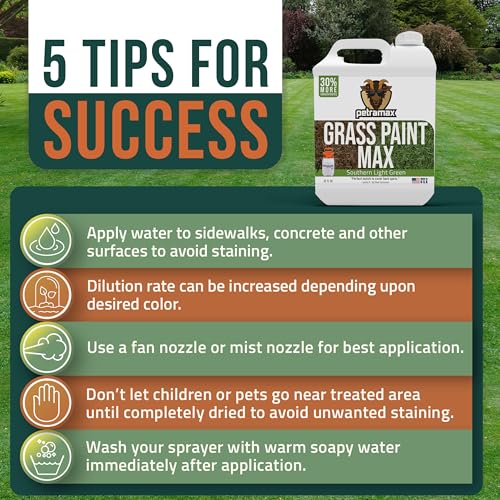 PetraMax Max Grass Paint for Lawn - Maintain Perfect Green Grass, Spray for Lawn & Shrubs Green Spray, Paint Pair with Petra Sprayers - Touch up Dog Spots - Non-Toxic Safe for Pets (Premium, 32 oz) - Image 4