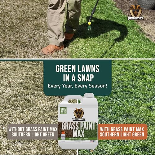 PetraMax Max Grass Paint for Lawn - Maintain Perfect Green Grass, Spray for Lawn & Shrubs Green Spray, Paint Pair with Petra Sprayers - Touch up Dog Spots - Non-Toxic Safe for Pets (Premium, 32 oz) - Image 2