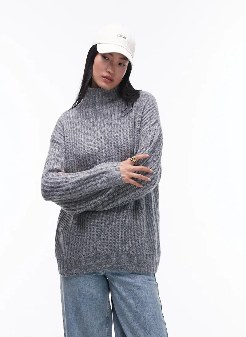 TOPSHOP High Neck Knitted Sweater