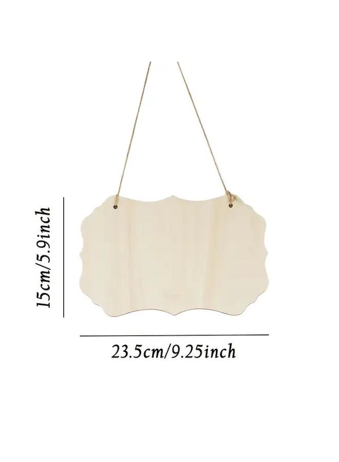 10 Pcs Wooden Hanging Sign Customizable Wall Decor for Halloween Christmas - Image 3