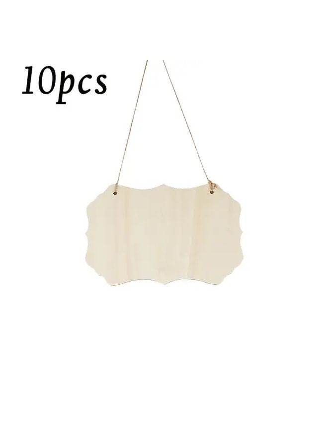 10 Pcs Wooden Hanging Sign Customizable Wall Decor for Halloween Christmas - Image 1