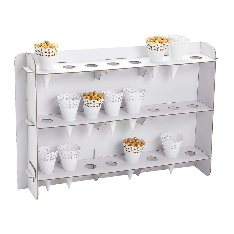 Fun Express Cone Party Treat Stand with Paper Cones - Image 2