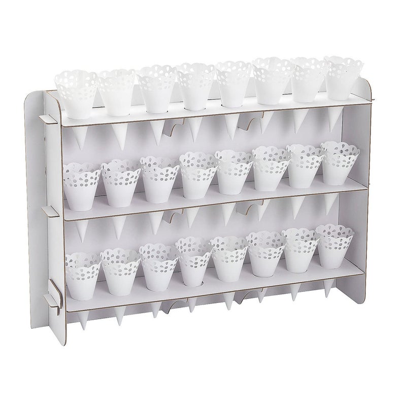 Fun Express Cone Party Treat Stand with Paper Cones - Image 1