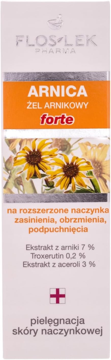 Floslek Arnica Eye Gel Forte Vascular Skin Seals Blood Vessels 50ml