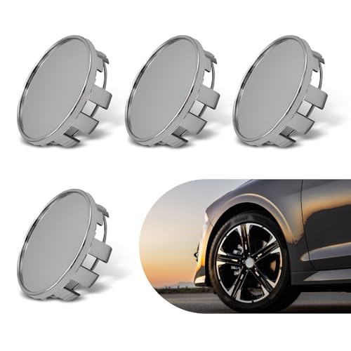 Tesnaao 4 PCS Car Wheel Center Cap, ABS Wheel Hub Protector, Snap-On Wheel Center Hub Cap, Outer Diameter 54mm, Card Diameter 50mm (Silver) - Image 1