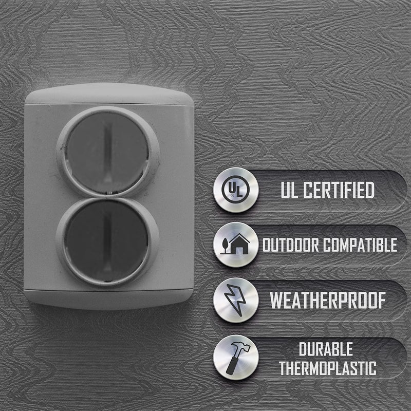 Bell مجموعة سدادات إغلاق غير معدنية مقاومة للعوامل الجوية BELL PCP47550GY بحجم 1/2 بوصة واثنين بحجم 3/4 بوصة، 4-pack، رمادي - Image 5