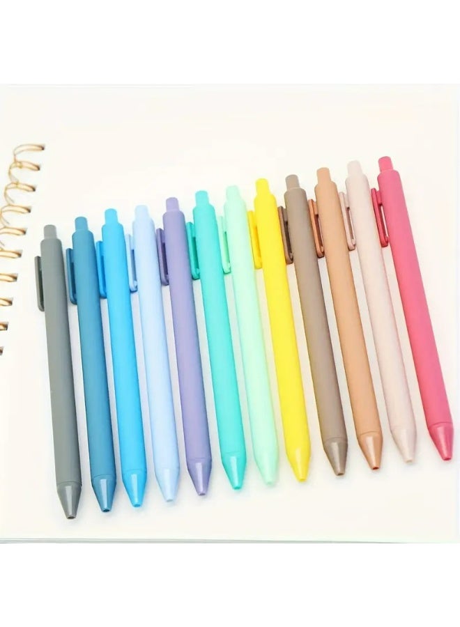 Kandid 12-Pack Cute Aesthetic Ballpoint Pens - Comfortable Writing, Medium Point 1.0mm, Black Ink for Adults - Ideal for Home & Office Supplies (12PCS SOLID COLORS) - Image 4