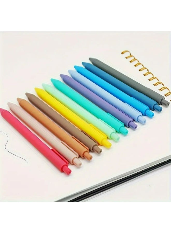 Kandid 12-Pack Cute Aesthetic Ballpoint Pens - Comfortable Writing, Medium Point 1.0mm, Black Ink for Adults - Ideal for Home & Office Supplies (12PCS SOLID COLORS) - Image 2