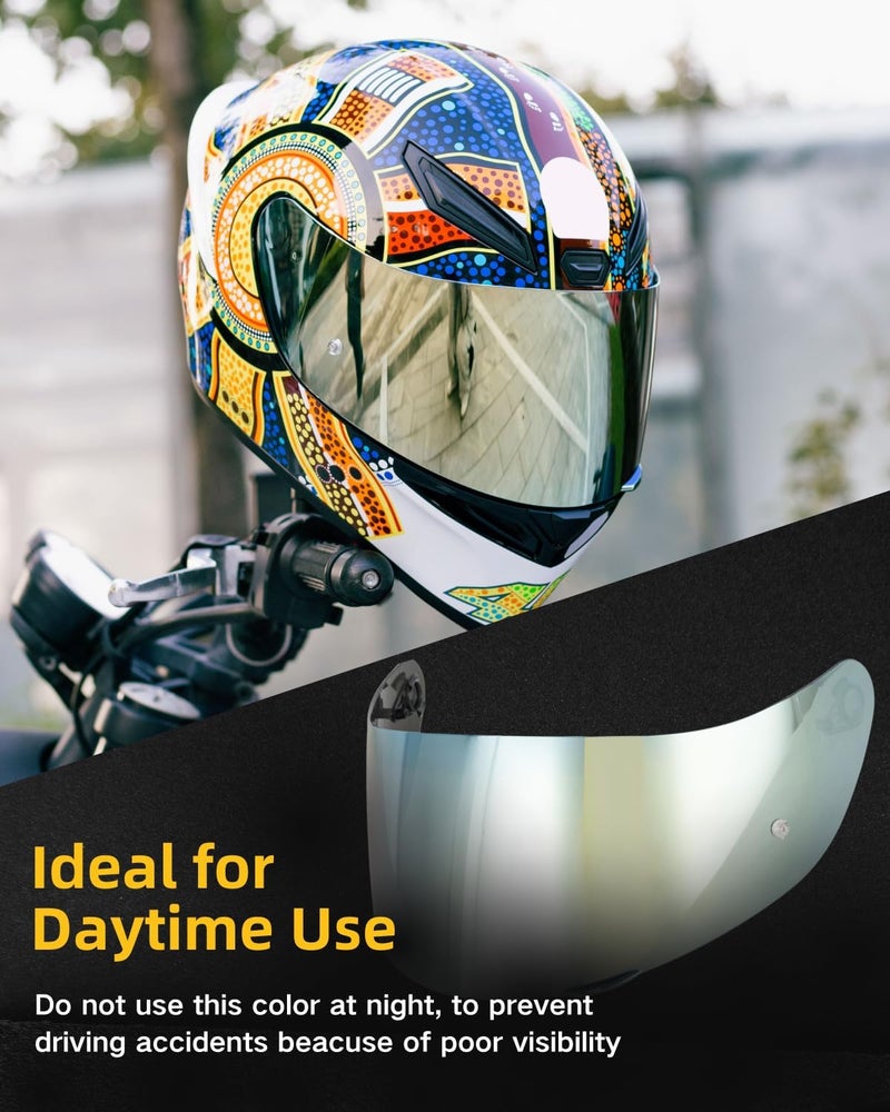 SOMAN K1 Helmet Visor Replacements, K1S Tinted Helmet Visor Compatible with K1 K1S K3SV K5 K5S UV Protection (Gold) - Image 2