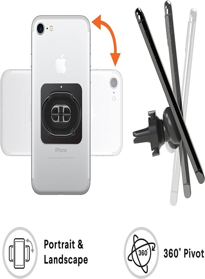 Kenu Airframe Magnetic Phone Car Mount for Air Vent - Portable Mobile Holder - 360 Degree Rotation - 6 Powerful Magnets with 1 Reusable Steel Plate - Use with Latest iPhones, Samsungs, and Androids - Image 5