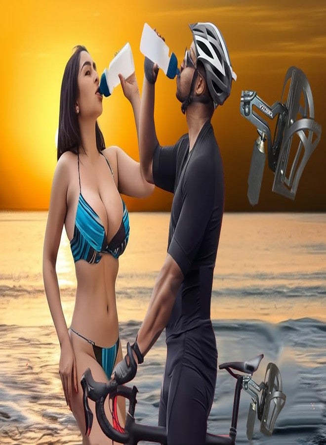 Valdora Saddle Water Bottle Holder | Triathlon Gear | Under Saddle Bottle Holder | Dual Water Bottle Cage Mount | Behind Seat Mount | Bike Water Bottle Holder | Bicycle Water Bottle Cage Holder - Image 2