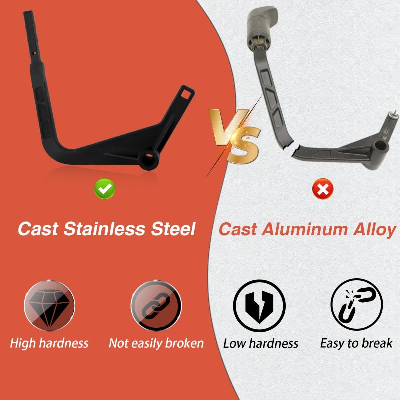 KPALAG Upgrade Stainless Steel Cast Gear Shift Shifter Lever Compatible with Polaris Ranger 1000 2018-2021 Polaris Pro XD 2019-2020 Replace # 5634266-458 5633821-458 (Matte Black) - Image 2