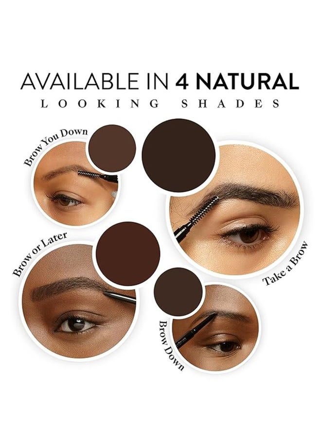 Mented Waterproof Eyebrow Pen with Brush, Brow Pencil & Lash Spoolies for Eyelash Extensions, Eye Brow Pencils for Women, Eyelash Brush & Spoolie Combo, Eyebrow Makeup Tool Set, Brow Down (Deep Brown) - Image 4