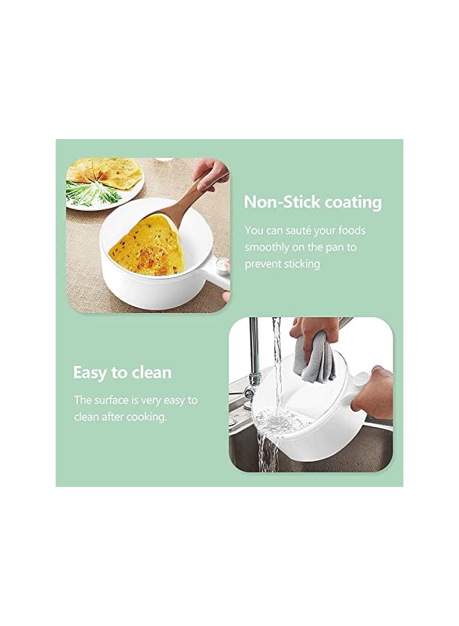 PROMASS وعاء ساخن، 1.5 لتر مقلاة محمولة غير لاصقة للقلي، مقلاة كهربائية متعددة الوظائف للقلي السريع، الشواء، طباخ رامين صغير مع تحكم مزدوج في الطاقة للسكن، قدر كهربائي - Image 4
