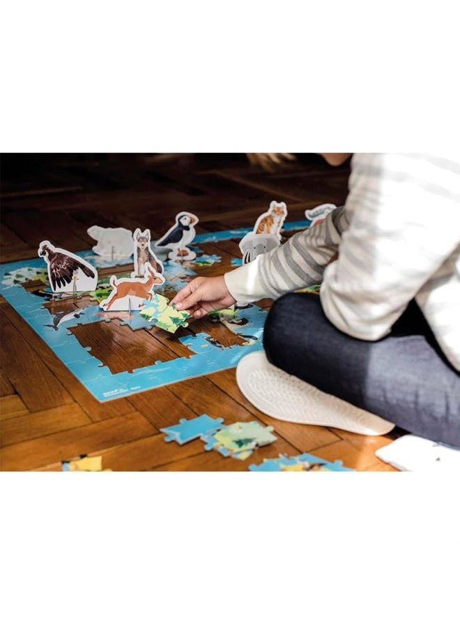 Janod Puzzle Endangered Animals 200 Pieces, Multicolor, J02676 - Image 5