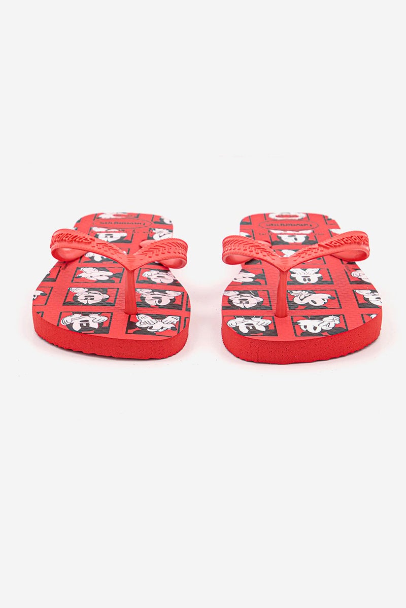 Havaianas Kids Girl Top Disney Flip Flops, Red Combo - Image 2