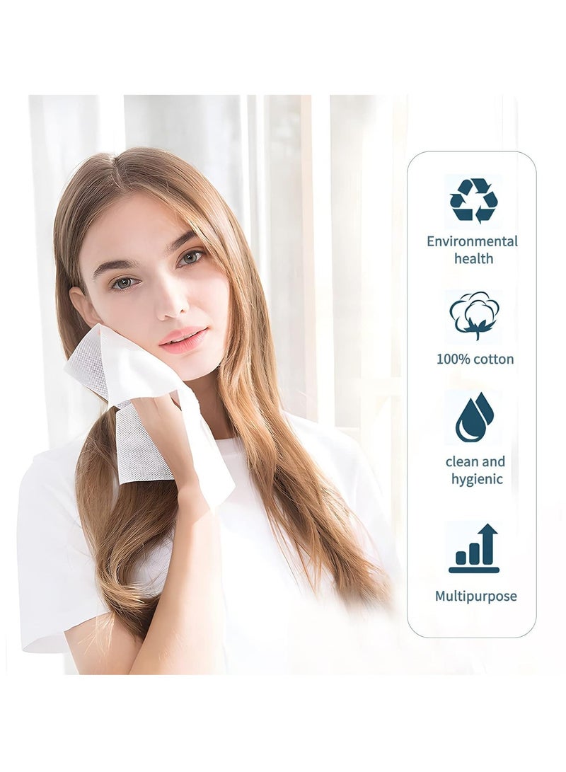 SYOSI SYOSI 100PCS Compressed Cotton Towel Tablets, Mini Disposable Face Towels Portable Cotton Coin Tissue for Travel, Camping, Hiking, Sport, Beauty Salon, Home Hand Wipes and Other Outdoor Activities - Image 2