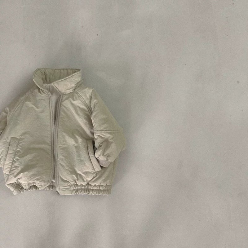 Korean Style Kids Padded Jacket Khaki Green 