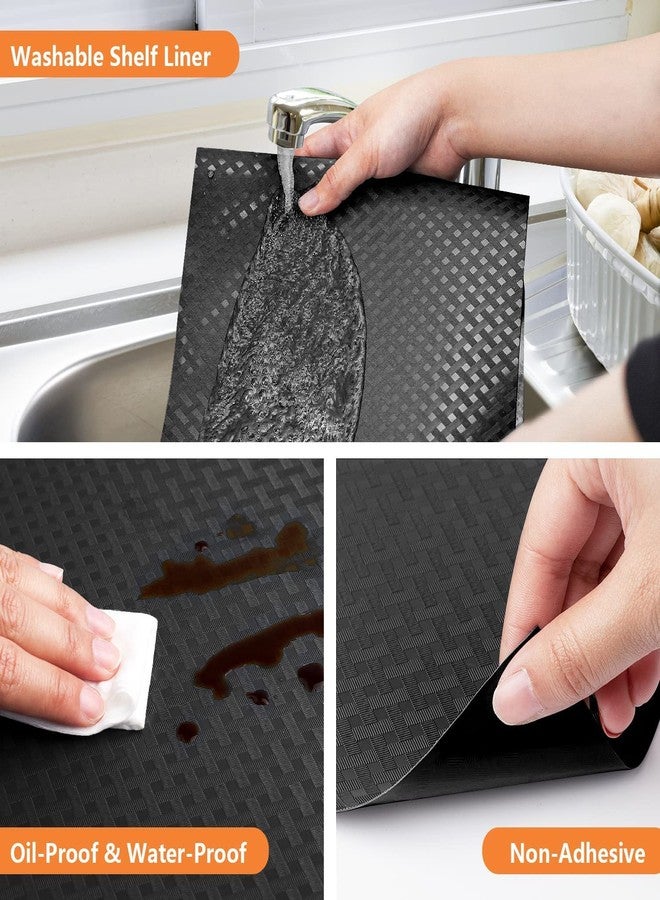 KayJen Food Grade EVA Anti Slip Washable MatSheet for Fridge, Kitchen, Drawer, Shelf Liner, Table (Black Crossed Stripe, 45 cm X 5meter) - Image 4