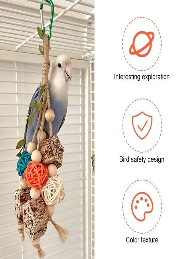 Tarini Budgie Toys, Bird Toys for Parrot, Sun Conure Toys, Parrot Chew Toy, Colorful Bird Cage Decoration, Beak Grinding & Boredom Relief Toy, Puzzle Chew String for Small & Medium Birds - Image 3