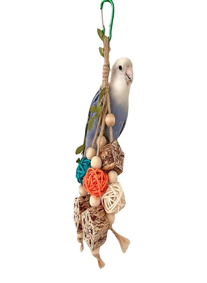 Tarini Budgie Toys, Bird Toys for Parrot, Sun Conure Toys, Parrot Chew Toy, Colorful Bird Cage Decoration, Beak Grinding & Boredom Relief Toy, Puzzle Chew String for Small & Medium Birds - Image 1
