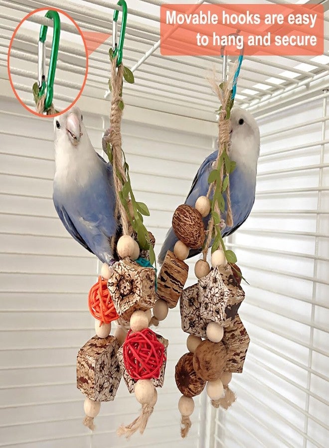 Tarini Budgie Toys, Bird Toys for Parrot, Sun Conure Toys, Parrot Chew Toy, Colorful Bird Cage Decoration, Beak Grinding & Boredom Relief Toy, Puzzle Chew String for Small & Medium Birds - Image 4
