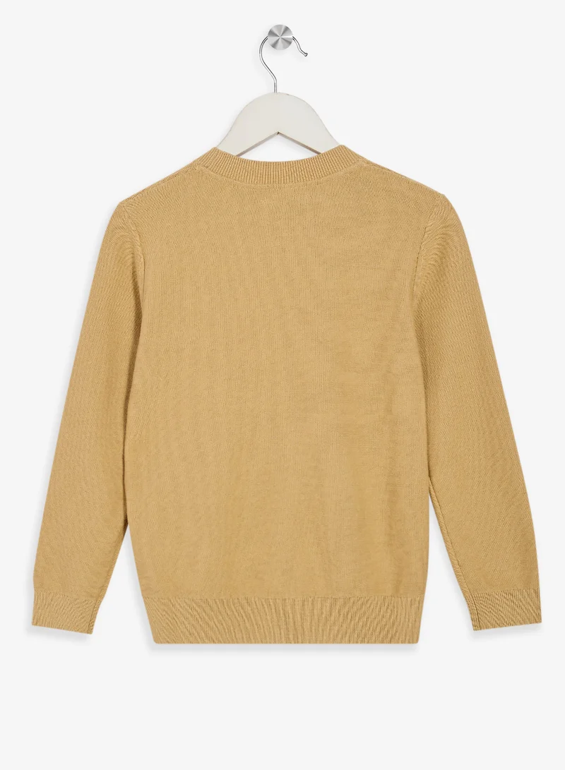 كالفن كلاين جينز كنزة صوف بشعار الشباب