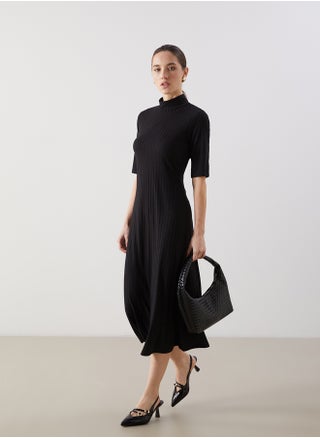 High Collar Textured Women's Dress - pzsku/Z849A1604D4CF1CA5C42BZ/45/1744104156/6d85f13e-2806-4311-9b22-ba1c67adede0