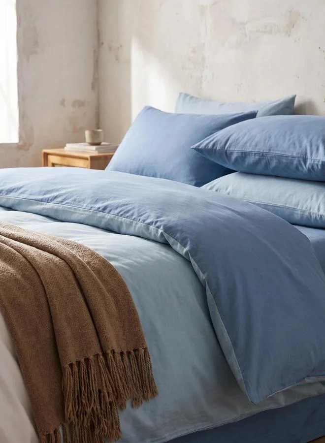 Styli 4-Piece Polyester Quilt Cover Comforter Set - Light Blue, 180x220cm