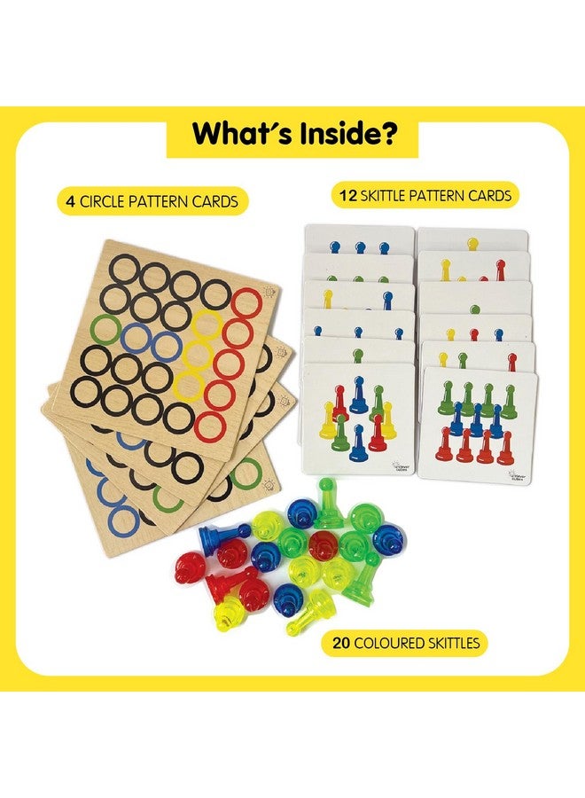 Clever Cubes Playful Skittles Educational Games for 2 to 4 Year Old Kids. Perfect for Birthday Return Gifts. Activity Games., Multicolor - Image 4