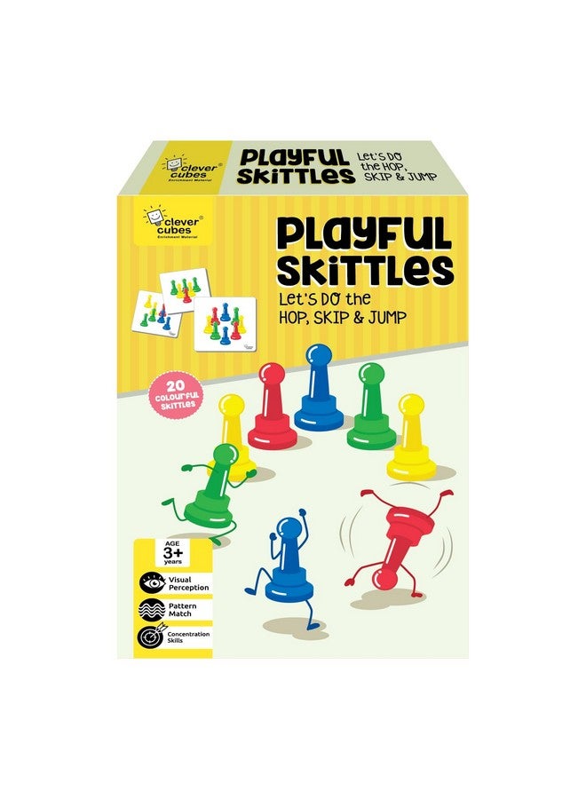 Clever Cubes Playful Skittles Educational Games for 2 to 4 Year Old Kids. Perfect for Birthday Return Gifts. Activity Games., Multicolor - Image 1