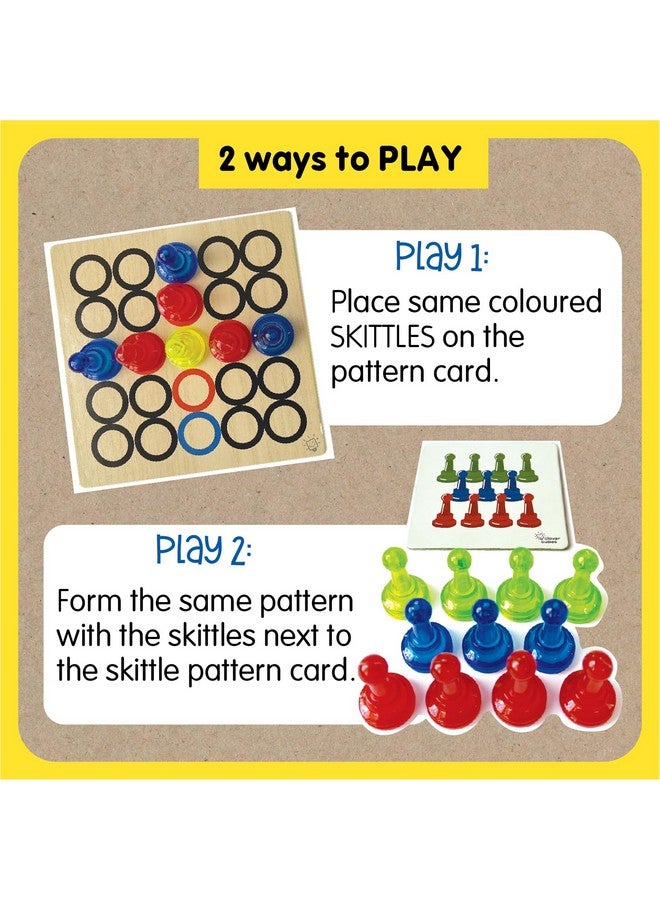 Clever Cubes Playful Skittles Educational Games for 2 to 4 Year Old Kids. Perfect for Birthday Return Gifts. Activity Games., Multicolor - Image 5