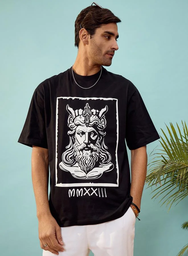 Mascln Sassafras Mascln Sassafras Roman Graphic Print Oversized T-Shirt