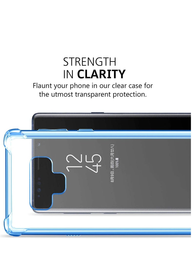 Generic - case for Samsung Galaxy Note 9 Case,Clear Note 9 Case Shockproof TPU Bumper Cases Non Slip Scratch Resistant PC Hard Back Protective Case Cover for Galaxy Note 9 - Clear - Image 1