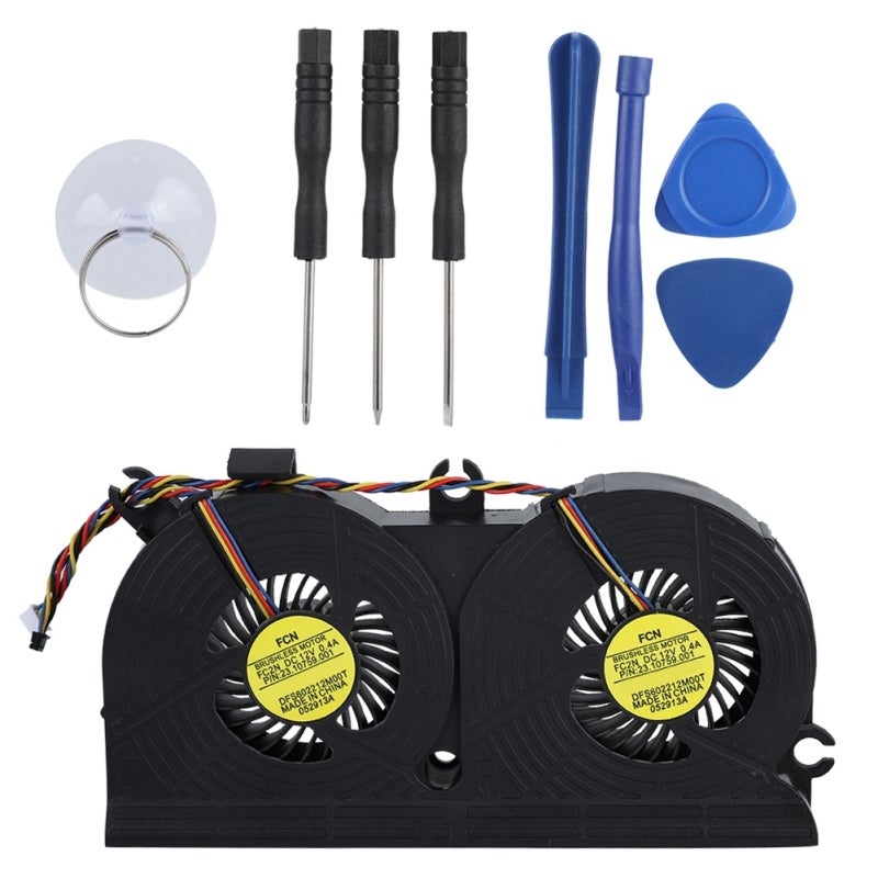 CPU Fan Dual 4Pin Interface with Two Fans - Fast Heat Dissipation CPU Cooling Fan for HP EliteOne 705 G1 800 G1 All-in-One Series - Image 1