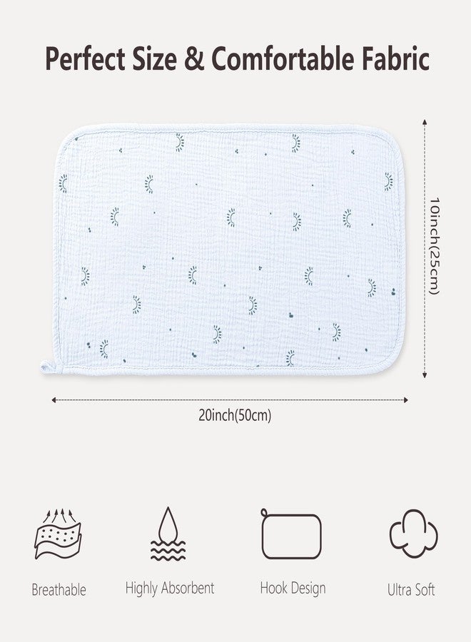 Susurration Muslin Burp Cloths, Soft Baby Burping Cloths for Unisex Boys and Girls, Newborn Essentials Large Extra Absorbent Washcloths, 20x10in, 6 Pack - Image 2