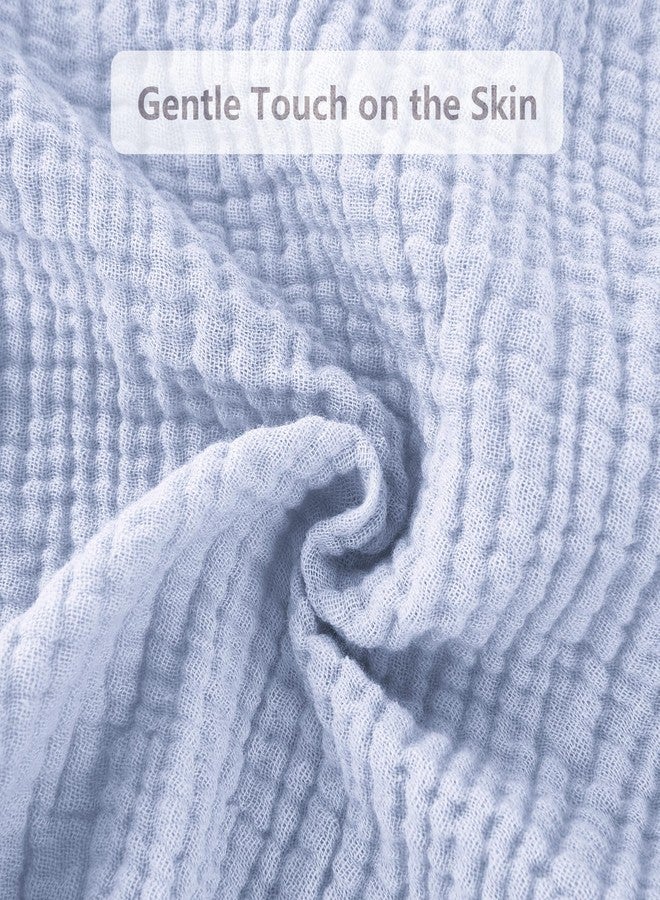 Susurration Muslin Burp Cloths, Soft Baby Burping Cloths for Unisex Boys and Girls, Newborn Essentials Large Extra Absorbent Washcloths, 20x10in, 6 Pack - Image 4