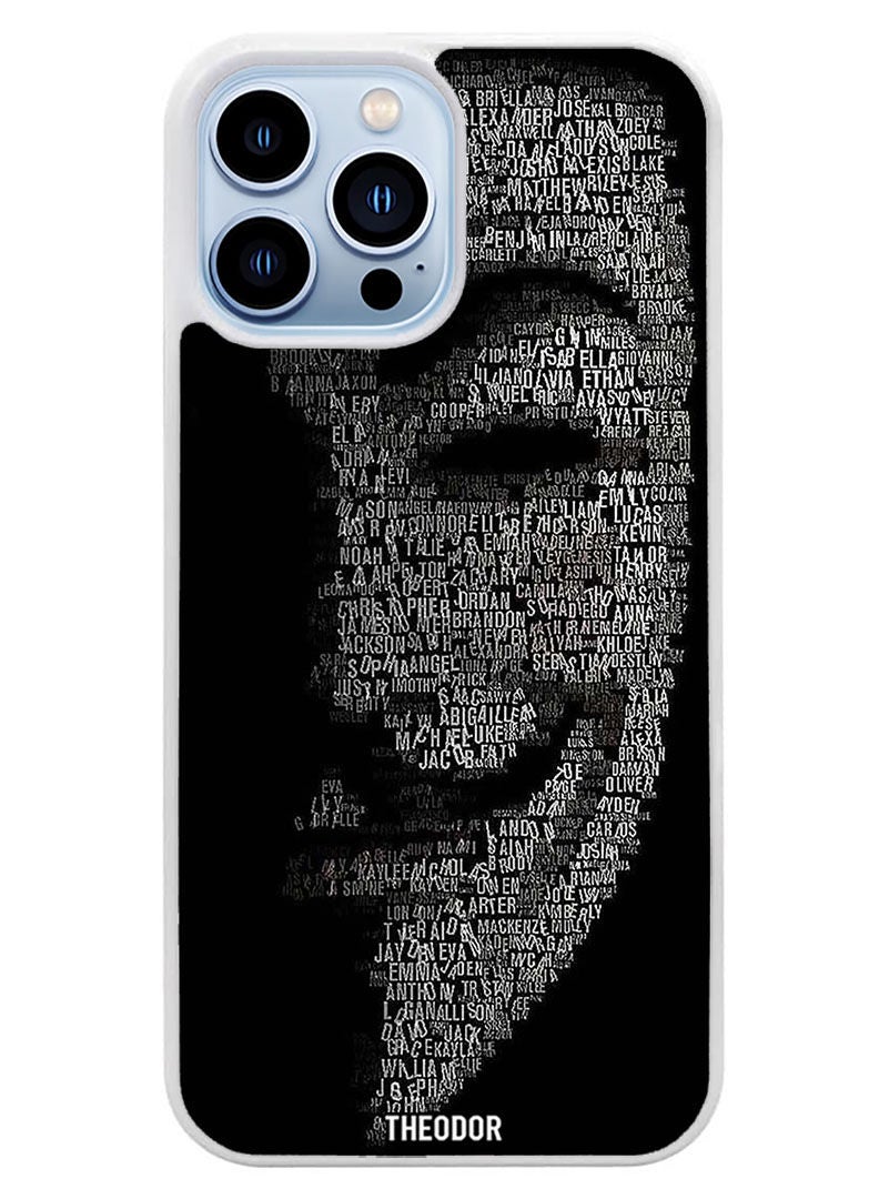 Theodor Protective Case Cover For APPLE IPHONE 14 Pro Max Joker Half Face Mask (White Bumper) - Image 1