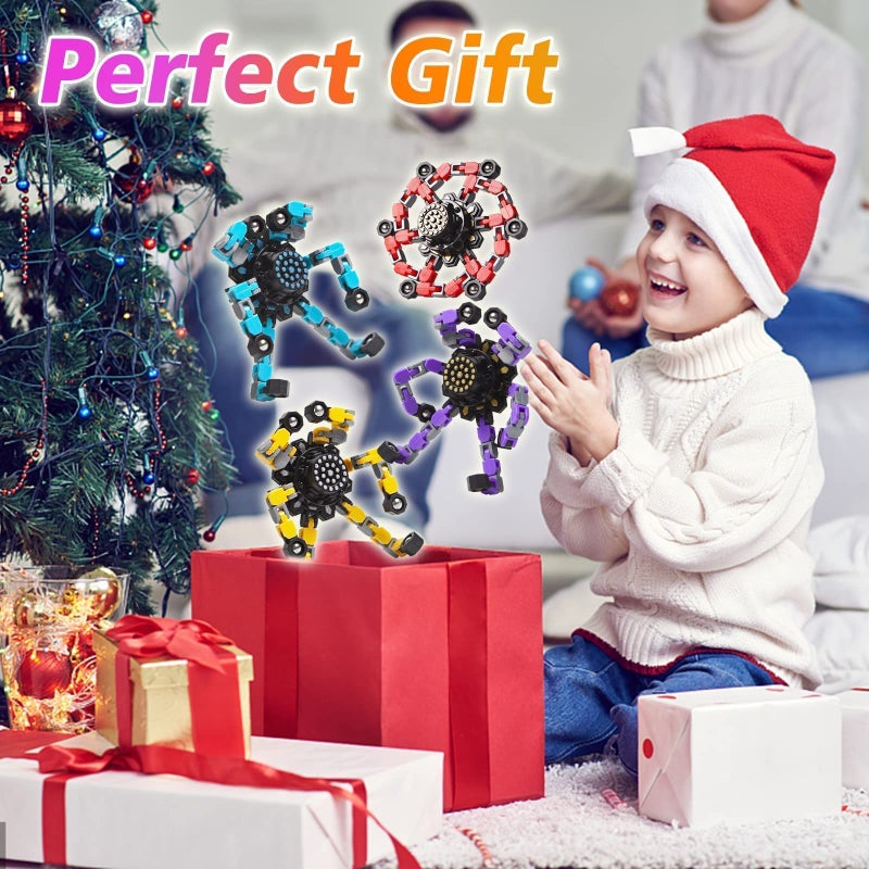 Gokeey Transformable Fidget Spinners 16 Pcs for Kids and Adults Stress Relief Sensory Toys for Boys and Girls Fingertip Gyros for Party Favors Easter Gifts for Kids - Image 5